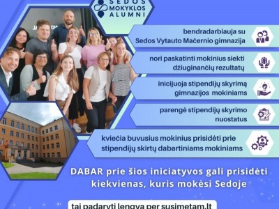 Sedos Mokyklos Alumni stipendija